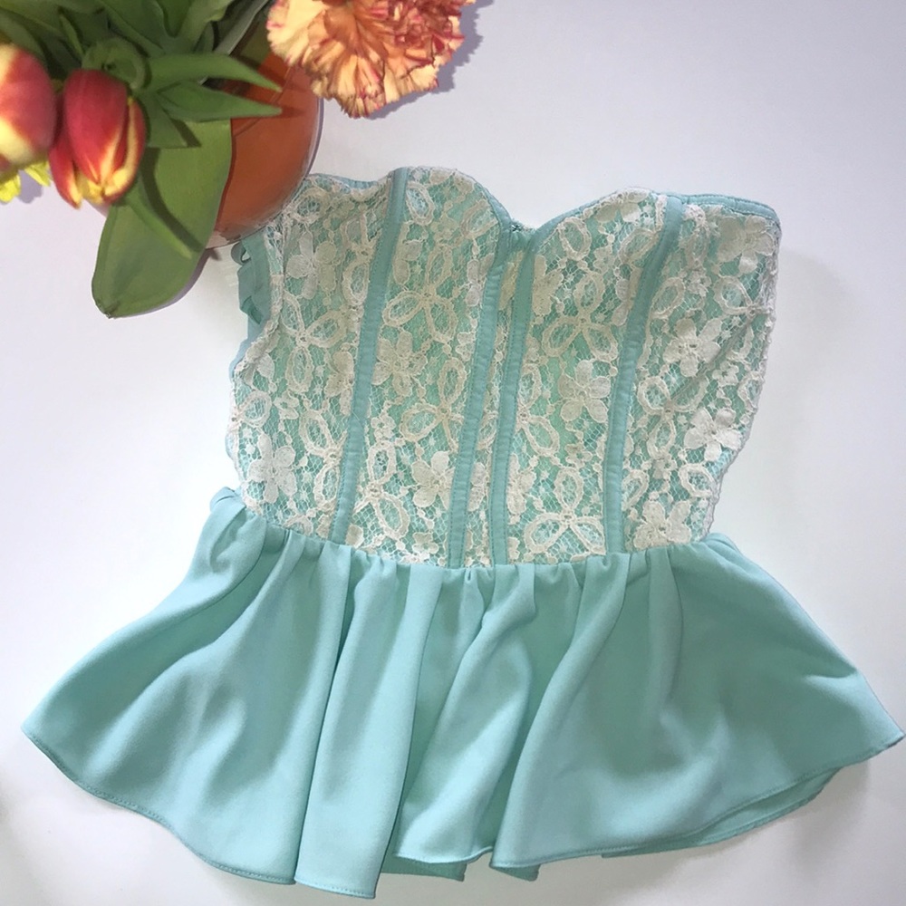 Bustier top- mint green